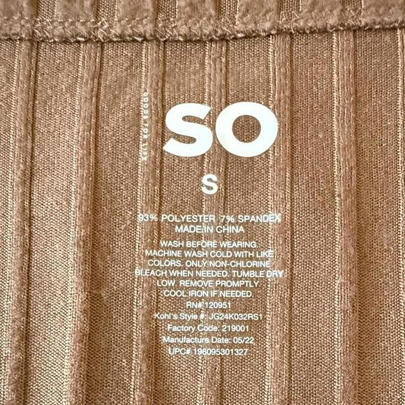 SO Rust Ribbed Button-Up Cardigan - Size M - Picture 3 of 5